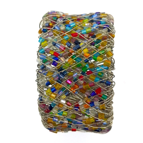 Rainbow Beaded Cuff - Picture 6 of 8